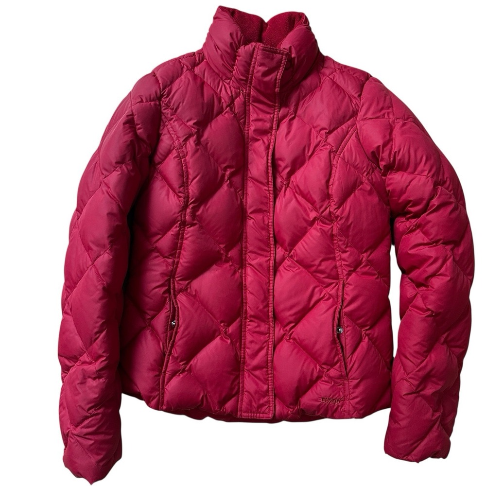 Eddie Bauer Goose Down 700 Fill Power Puffer Jacket Women's Small Red Quilt - Picture 5 of 15